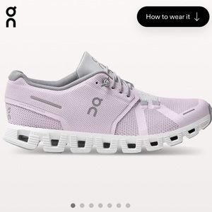 On Running Cloud 5 Lily Frost Women’s Size 7.5